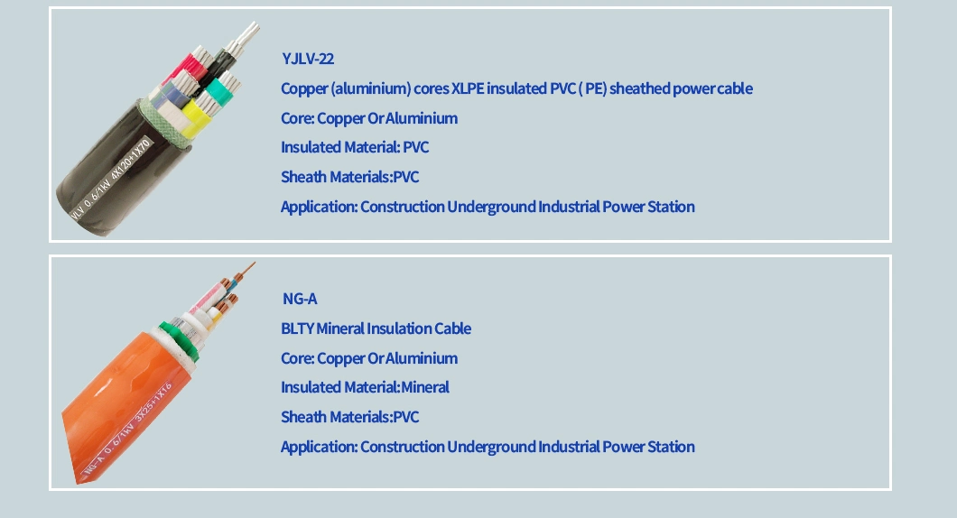 Multi Core XLPE Insulated PVC Sheathed Copper Conductor Flame Retardant Power Cable