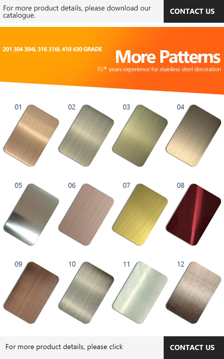 China Supplier Bead Blast Finish Decorative Stainless Steel Sheet